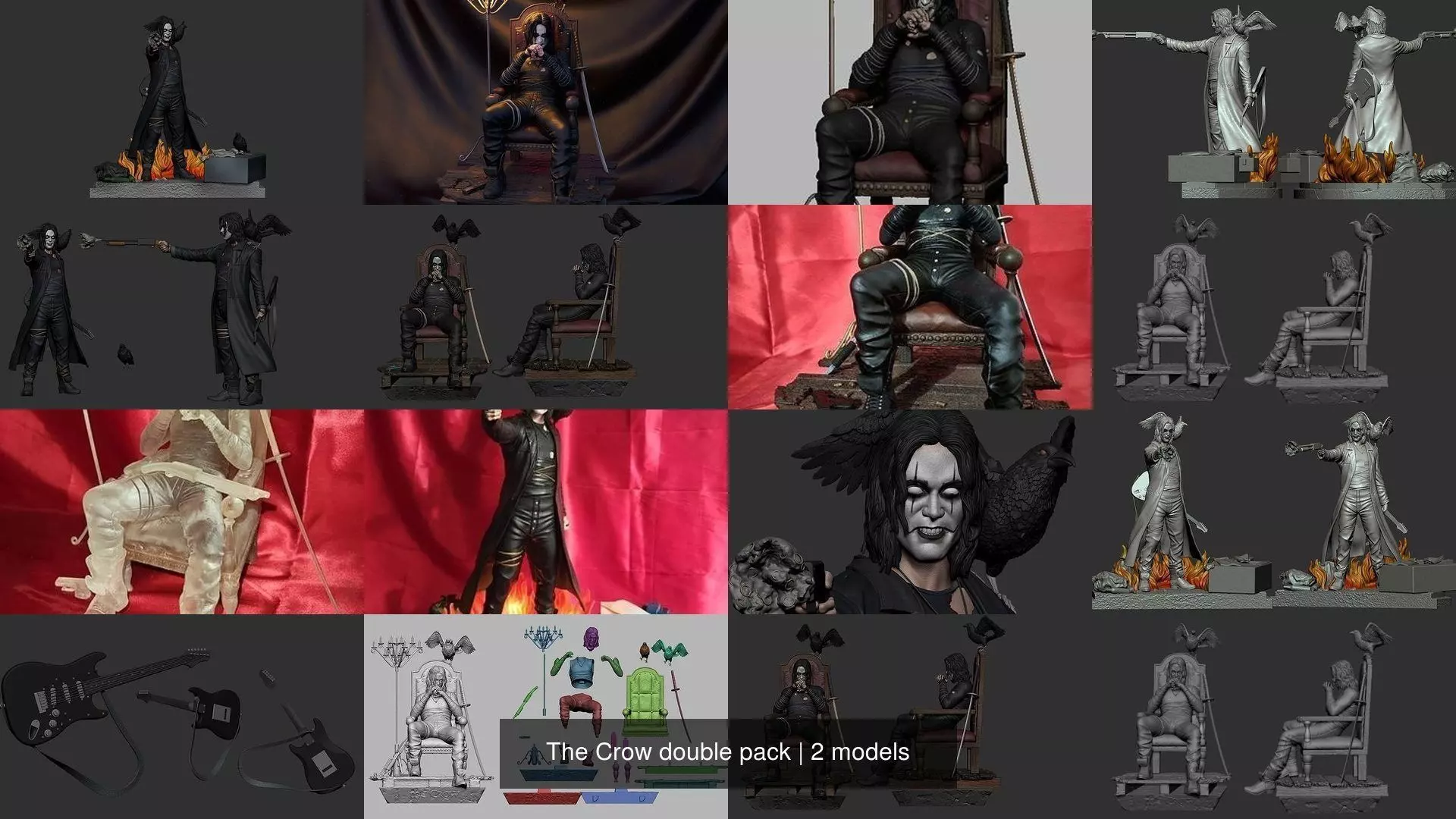 The Crow double pack 3D Model Collection_1