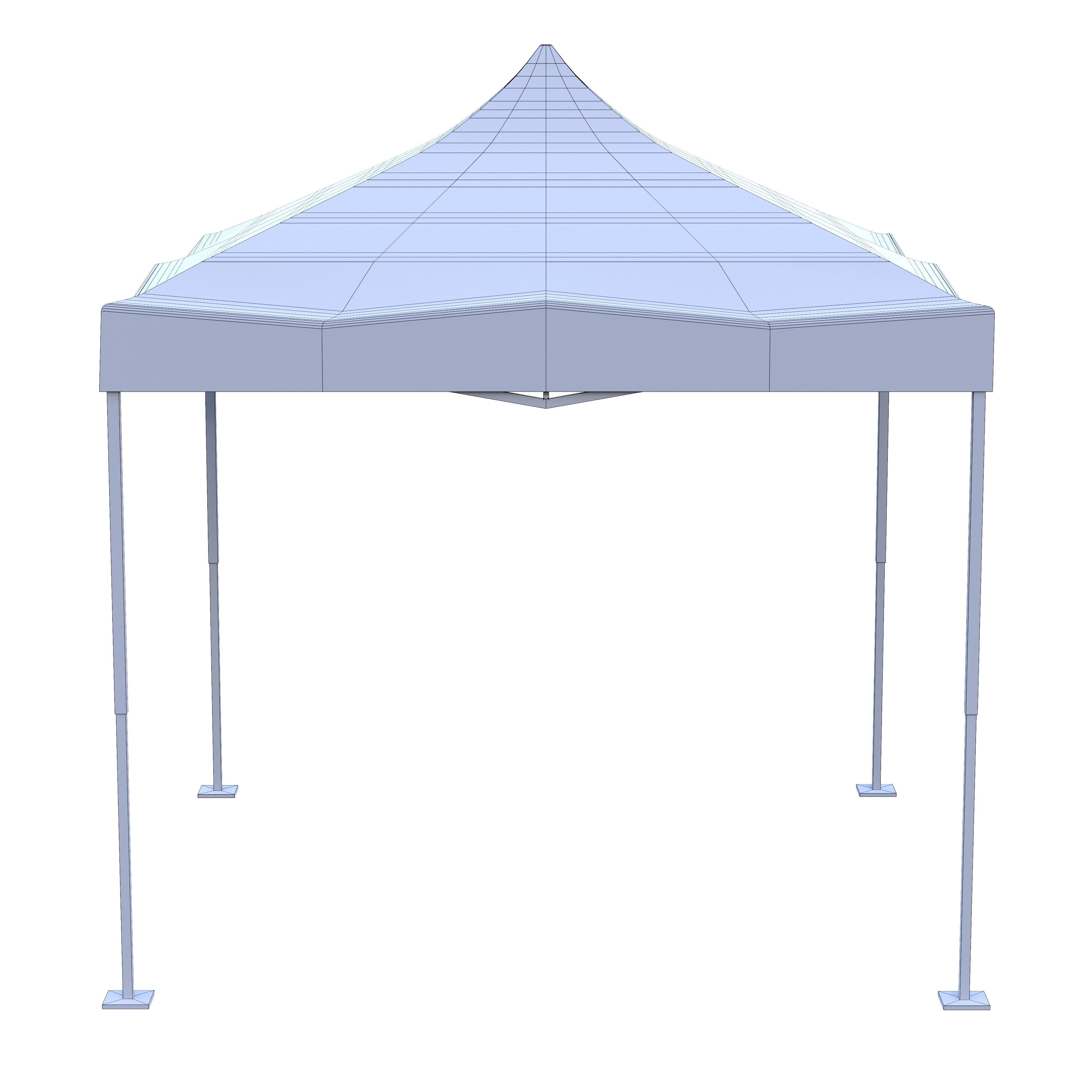 Food Tent Low-poly 3D model_3