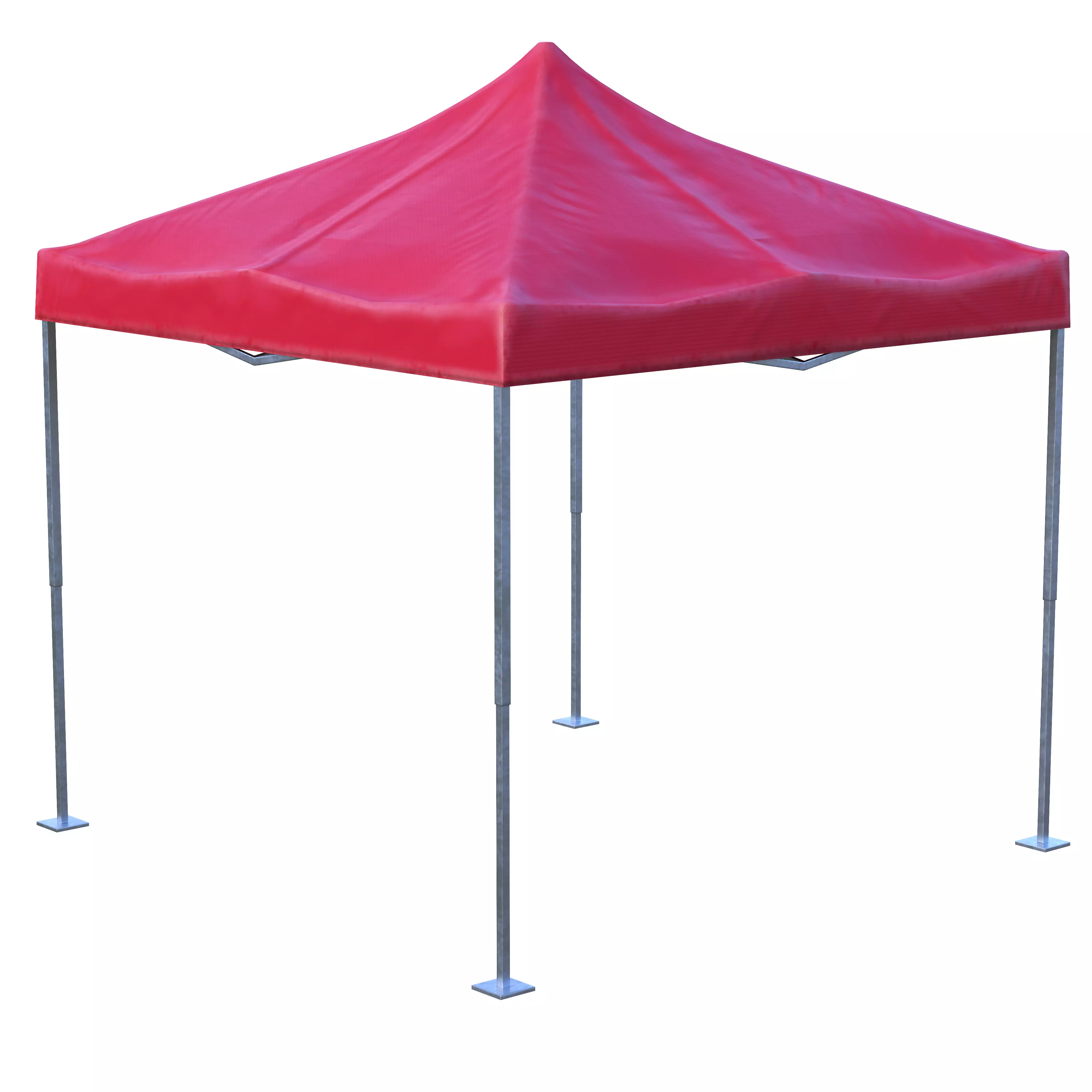Food Tent Low-poly 3D model_0