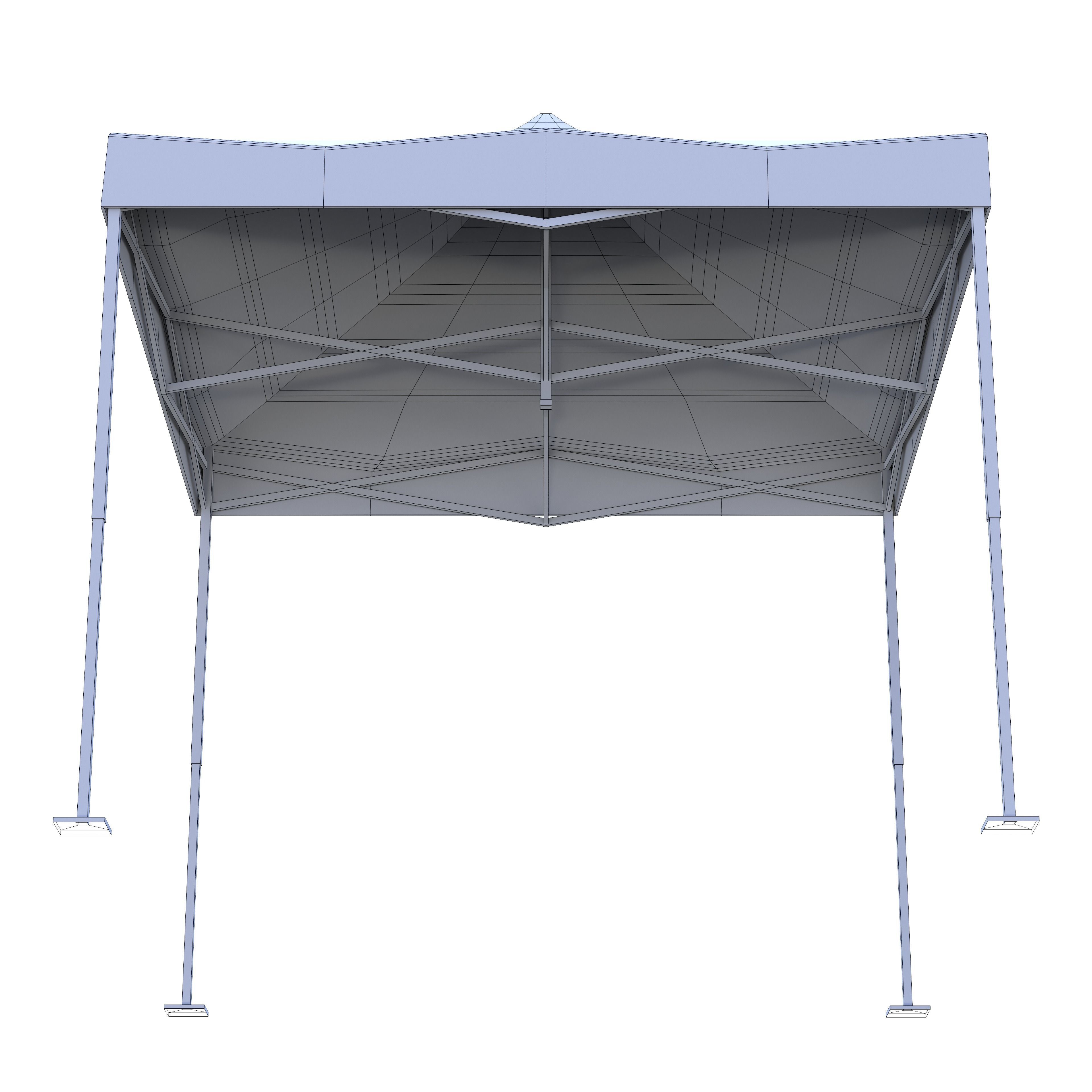Food Tent Low-poly 3D model_2