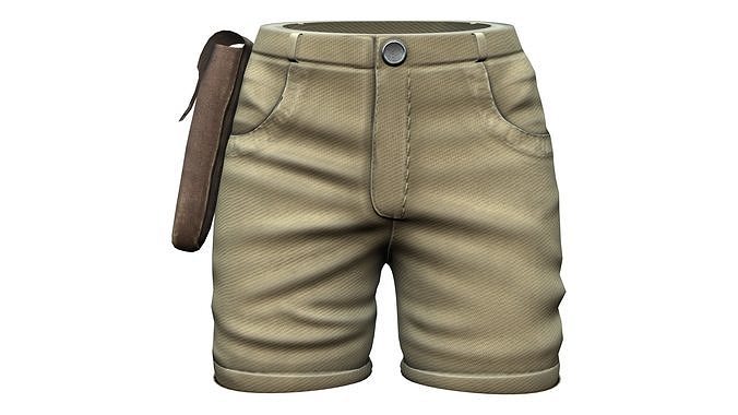 Safari Shorts Low-poly 3D model