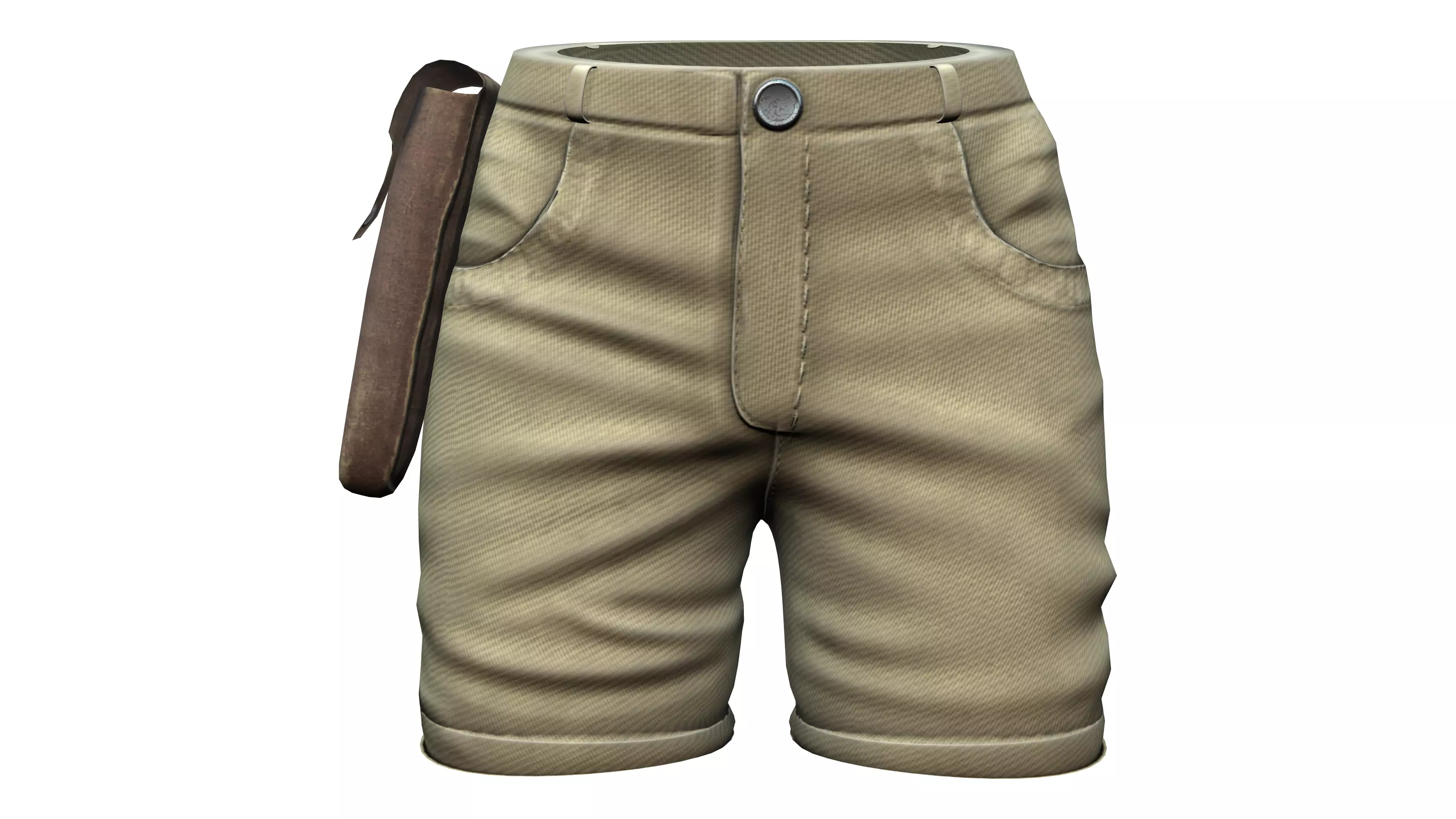 Safari Shorts Low-poly 3D model_0