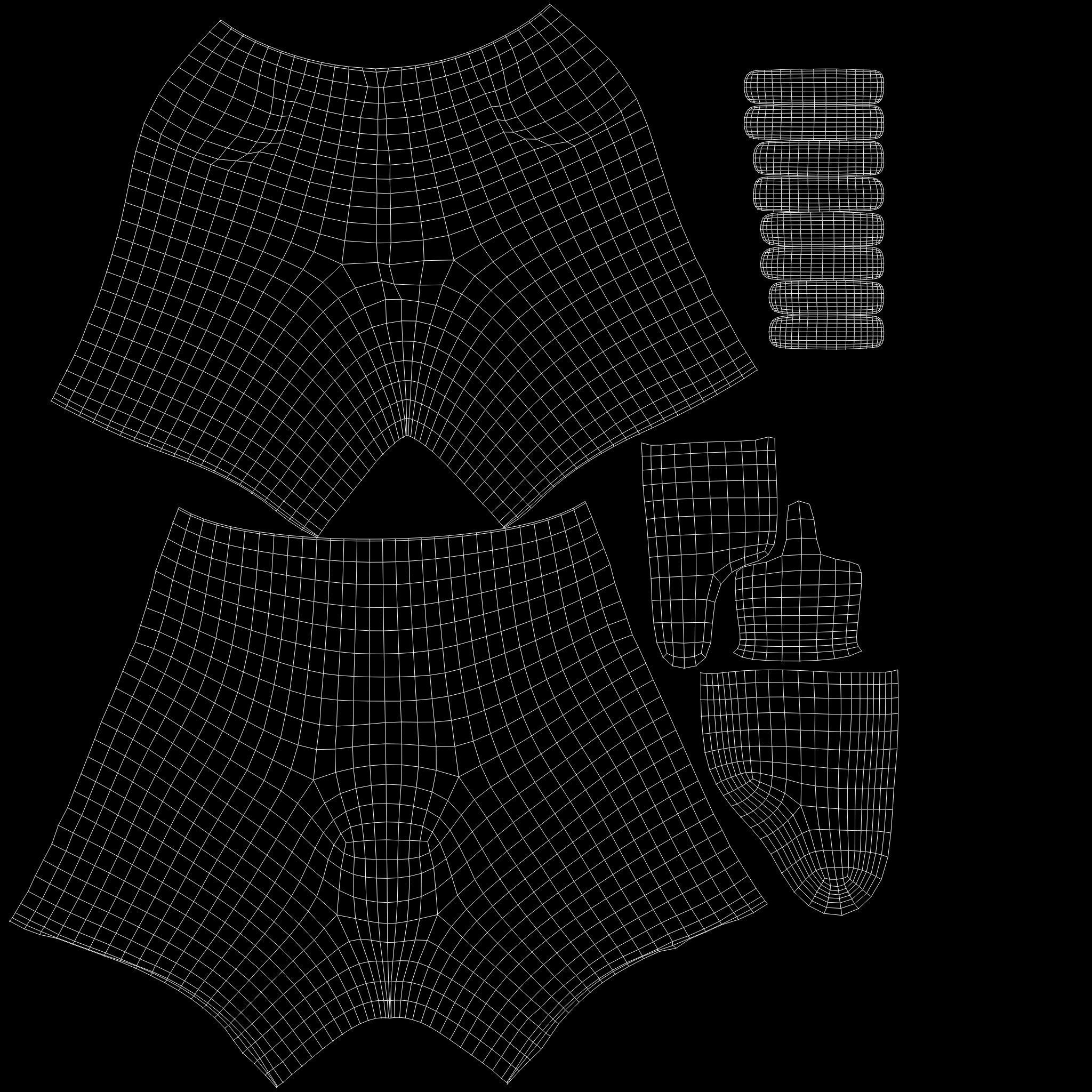 Safari Shorts Low-poly 3D model_13