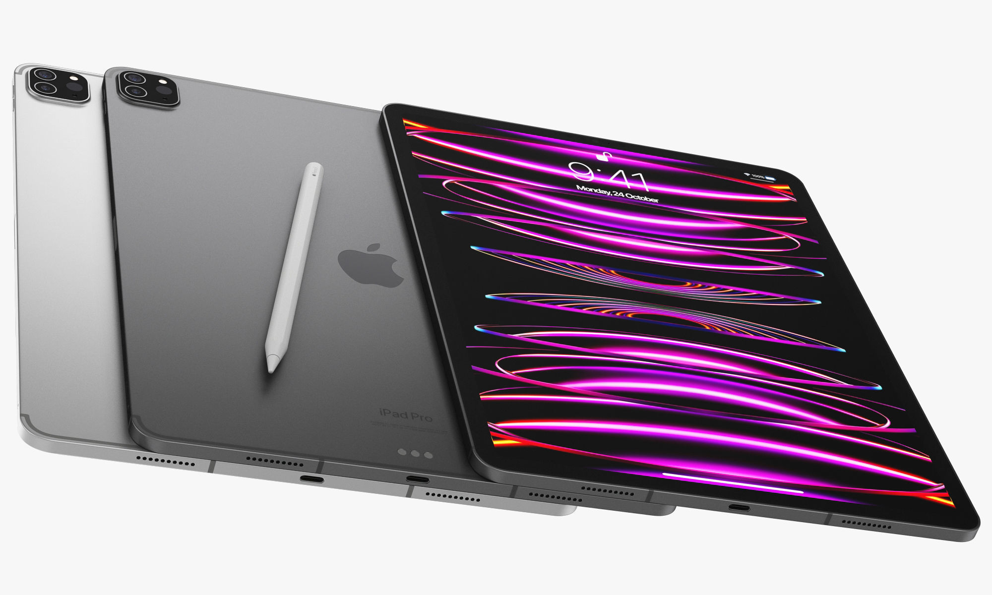 Apple iPad Pro 13-inch and 11-inch M2 3D model_17