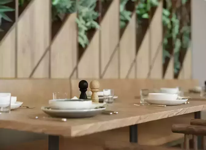 Green wall furniture set 3d model 3ds Max Corona 9