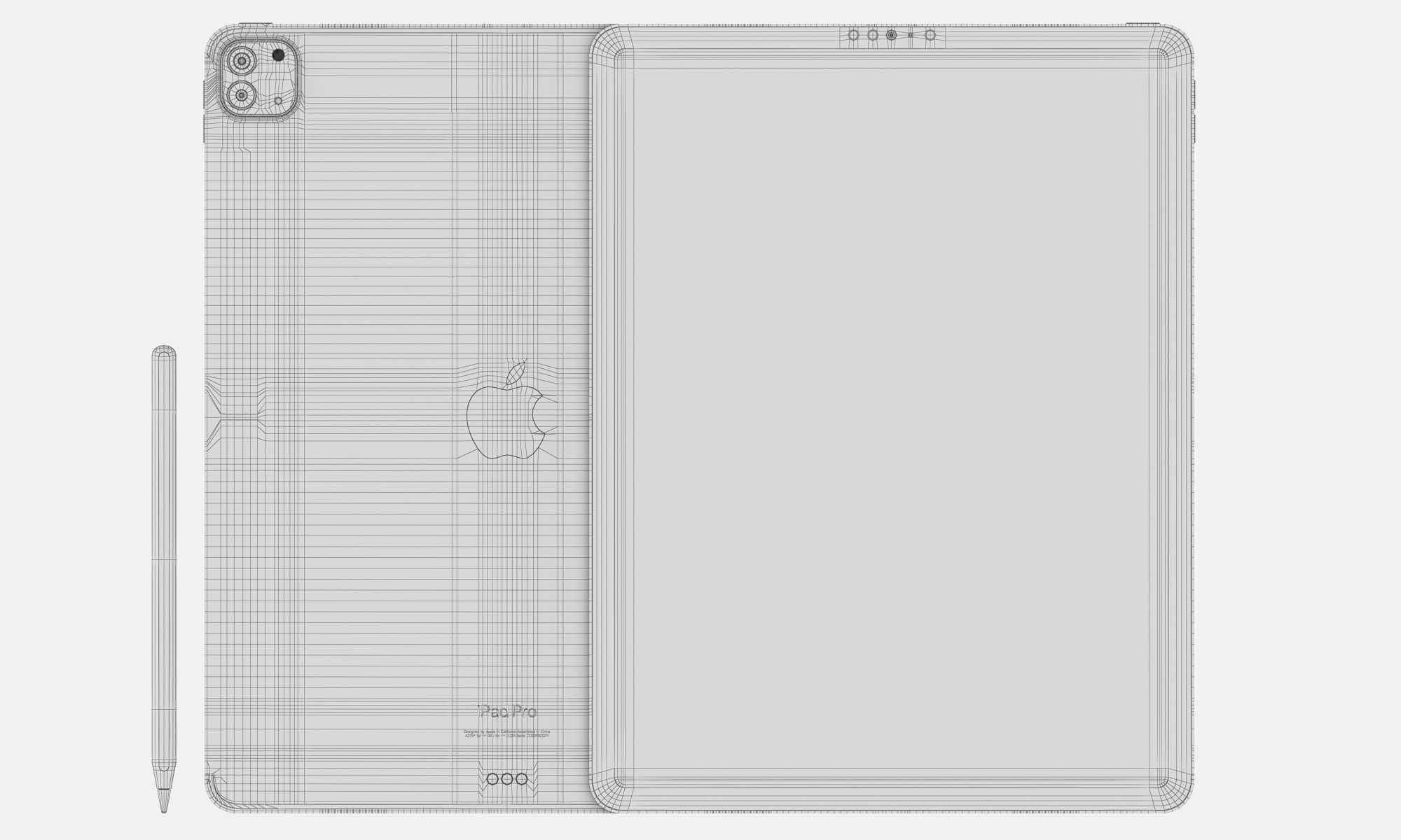 Apple iPad Pro 13-inch and 11-inch M2 and iPad 10th generation 3D model_41