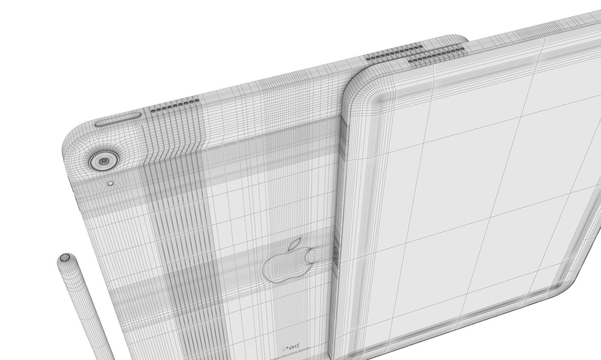 Apple iPad Pro 13-inch and 11-inch M2 and iPad 10th generation 3D model_24