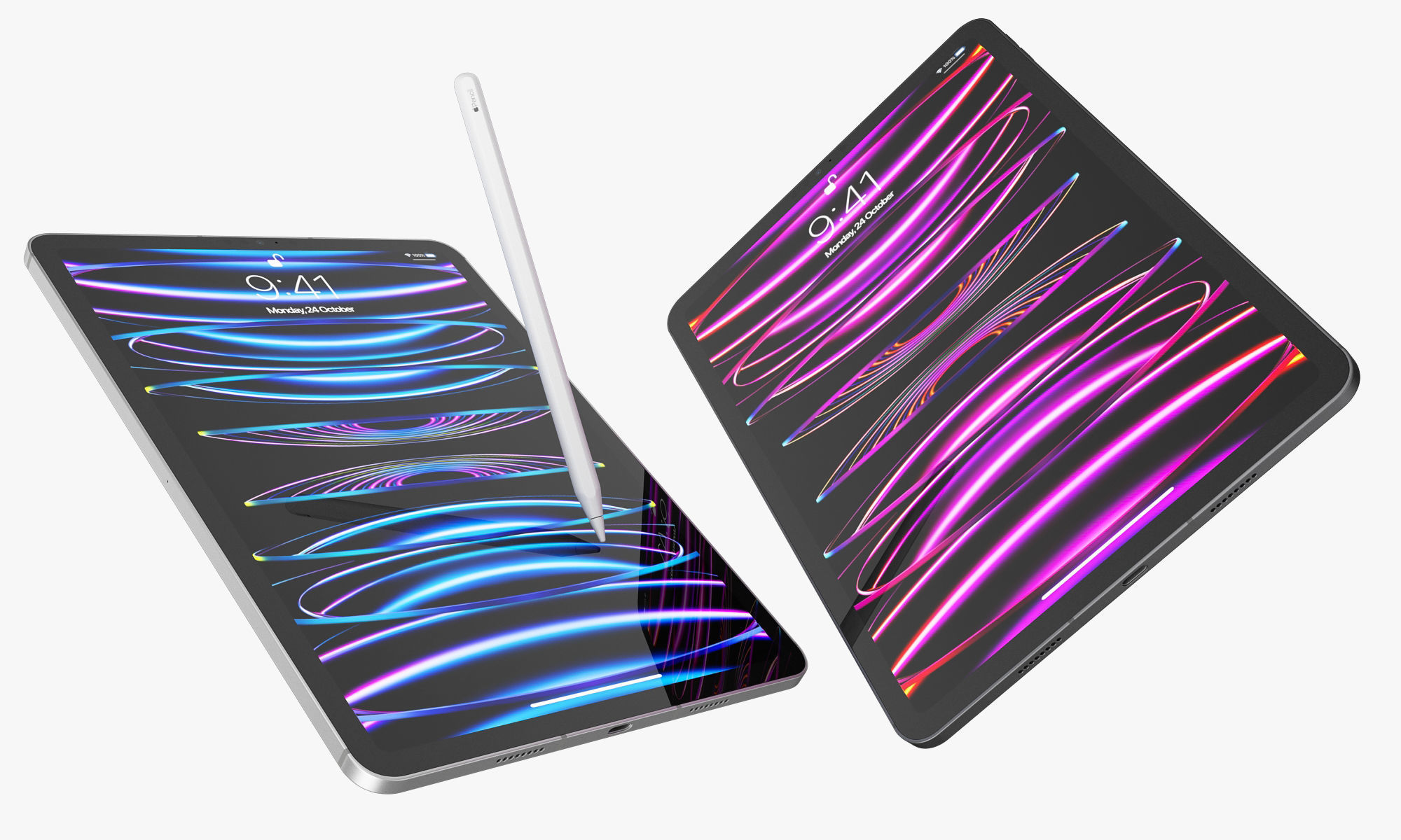 Apple iPad Pro 13-inch and 11-inch M2 and iPad 10th generation 3D model_54