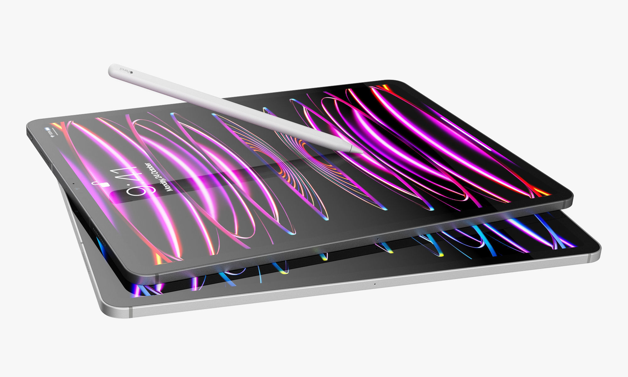 Apple iPad Pro 13-inch and 11-inch M2 and iPad 10th generation 3D model_39