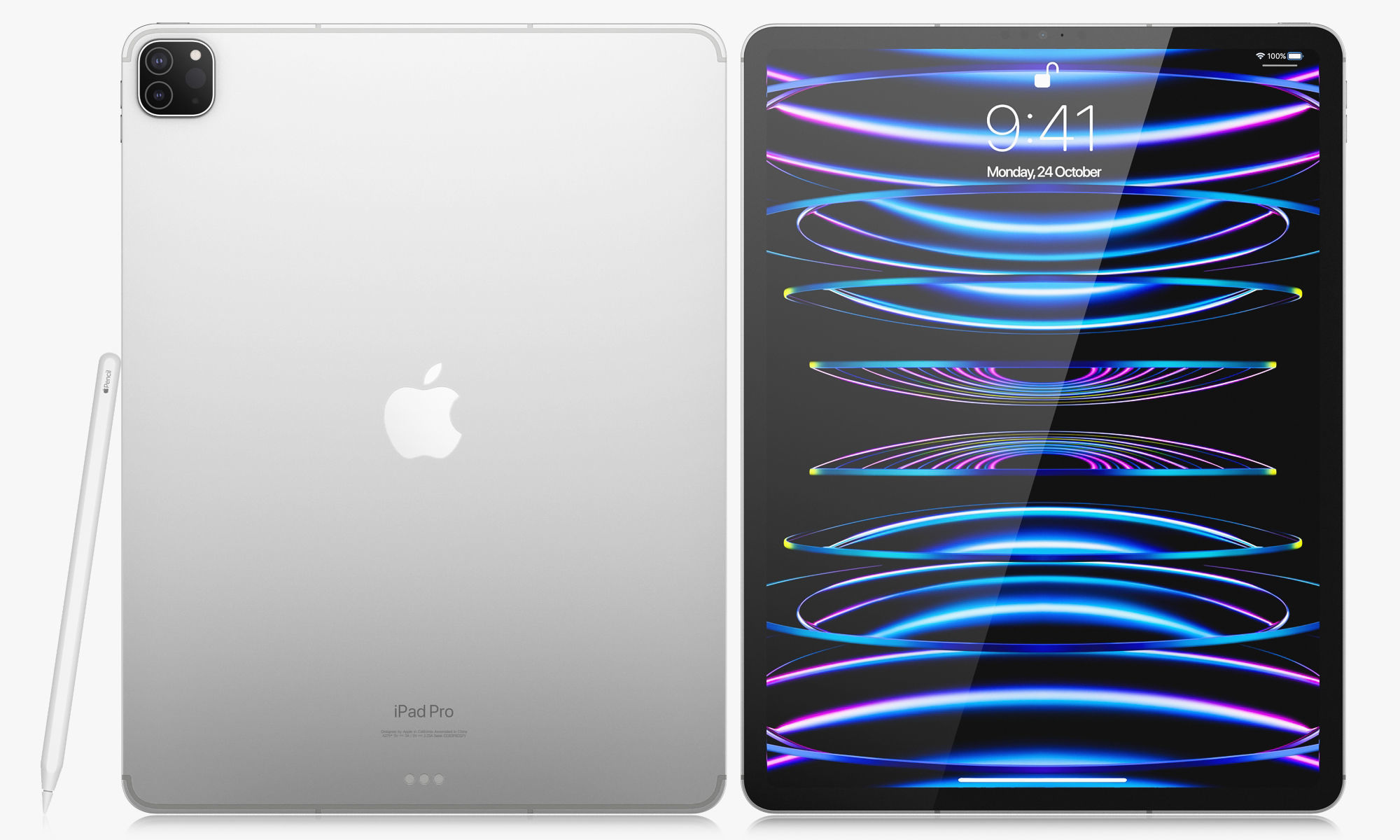 Apple iPad Pro 13-inch and 11-inch M2 and iPad 10th generation 3D model_25