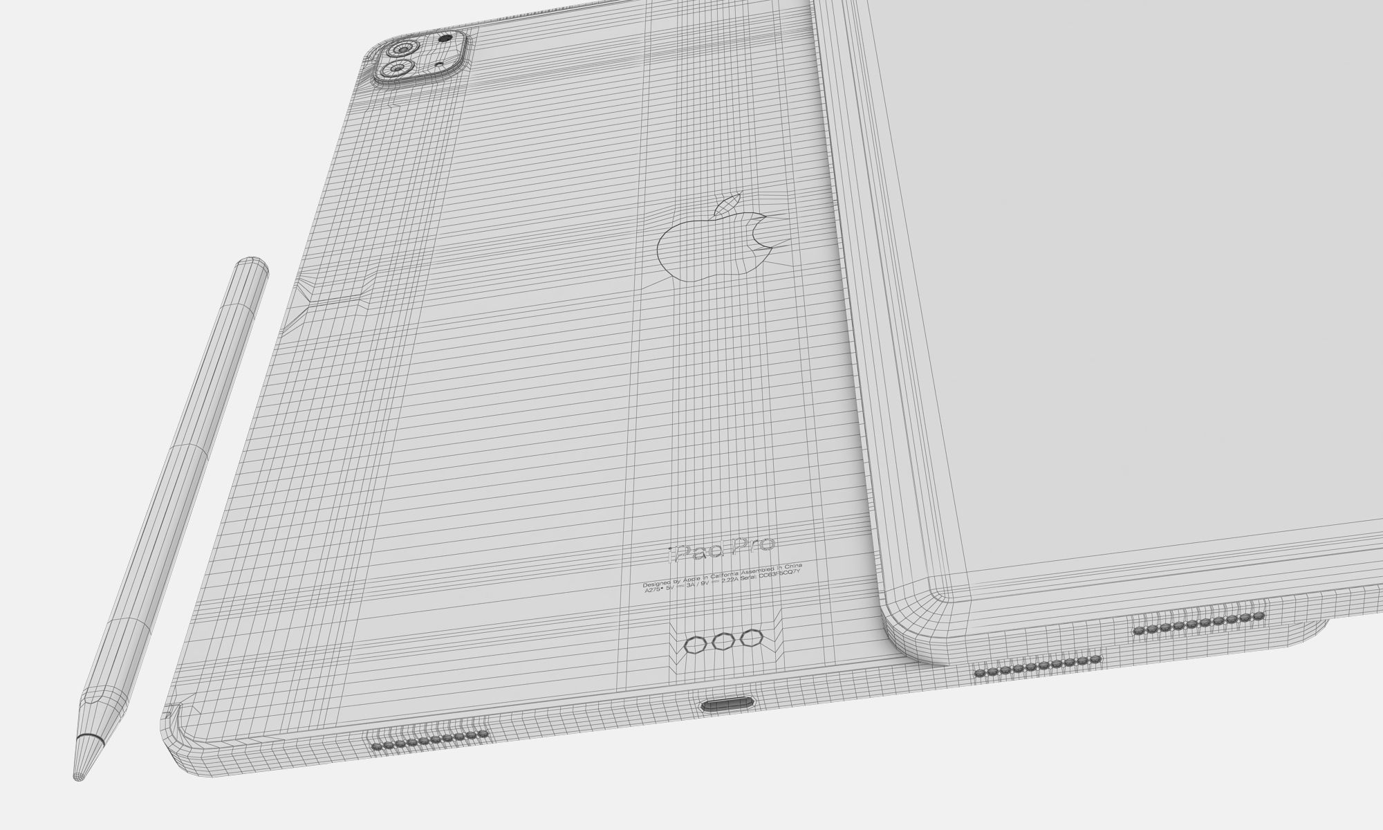 Apple iPad Pro 13-inch and 11-inch M2 and iPad 10th generation 3D model_43