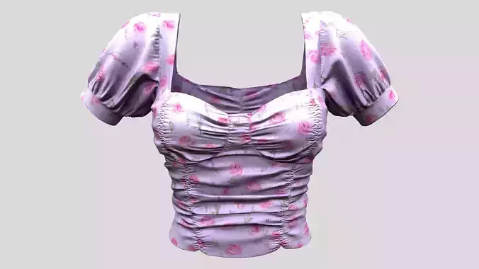 Flowers Design Gathered Florencia Top