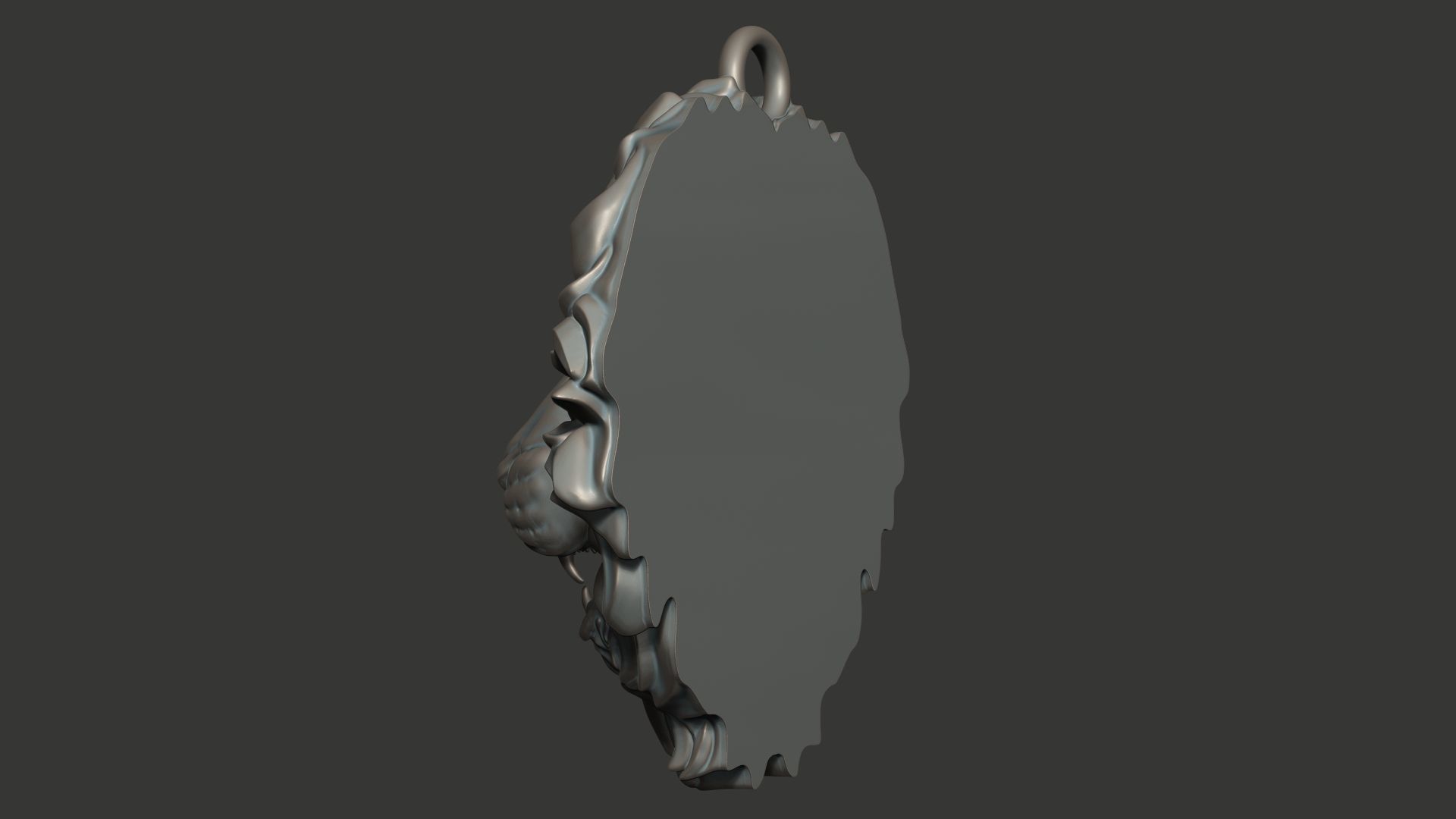 Lion head pendant 3D print model 3D print model_10