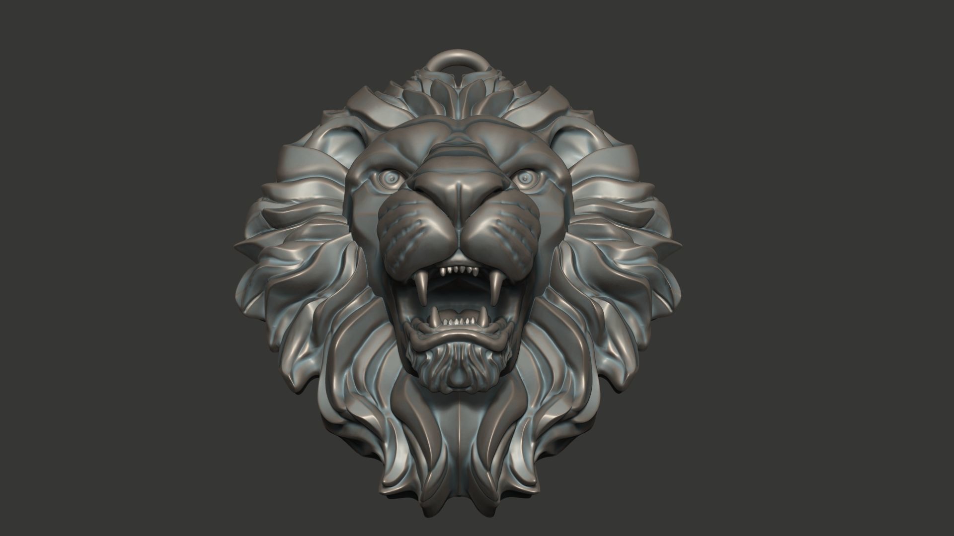 Lion head pendant 3D print model 3D print model_5