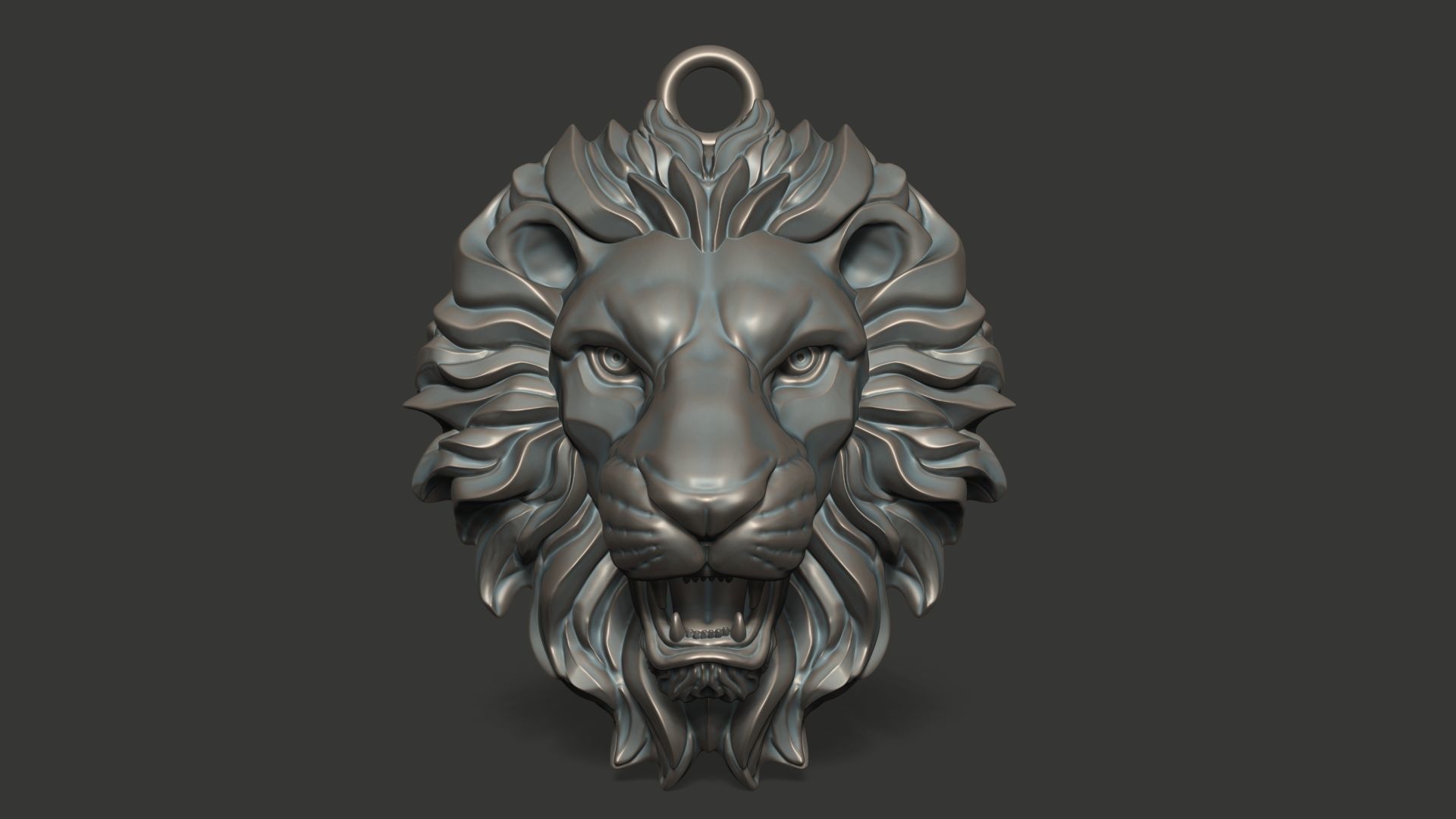 Lion head pendant 3D print model 3D print model_2