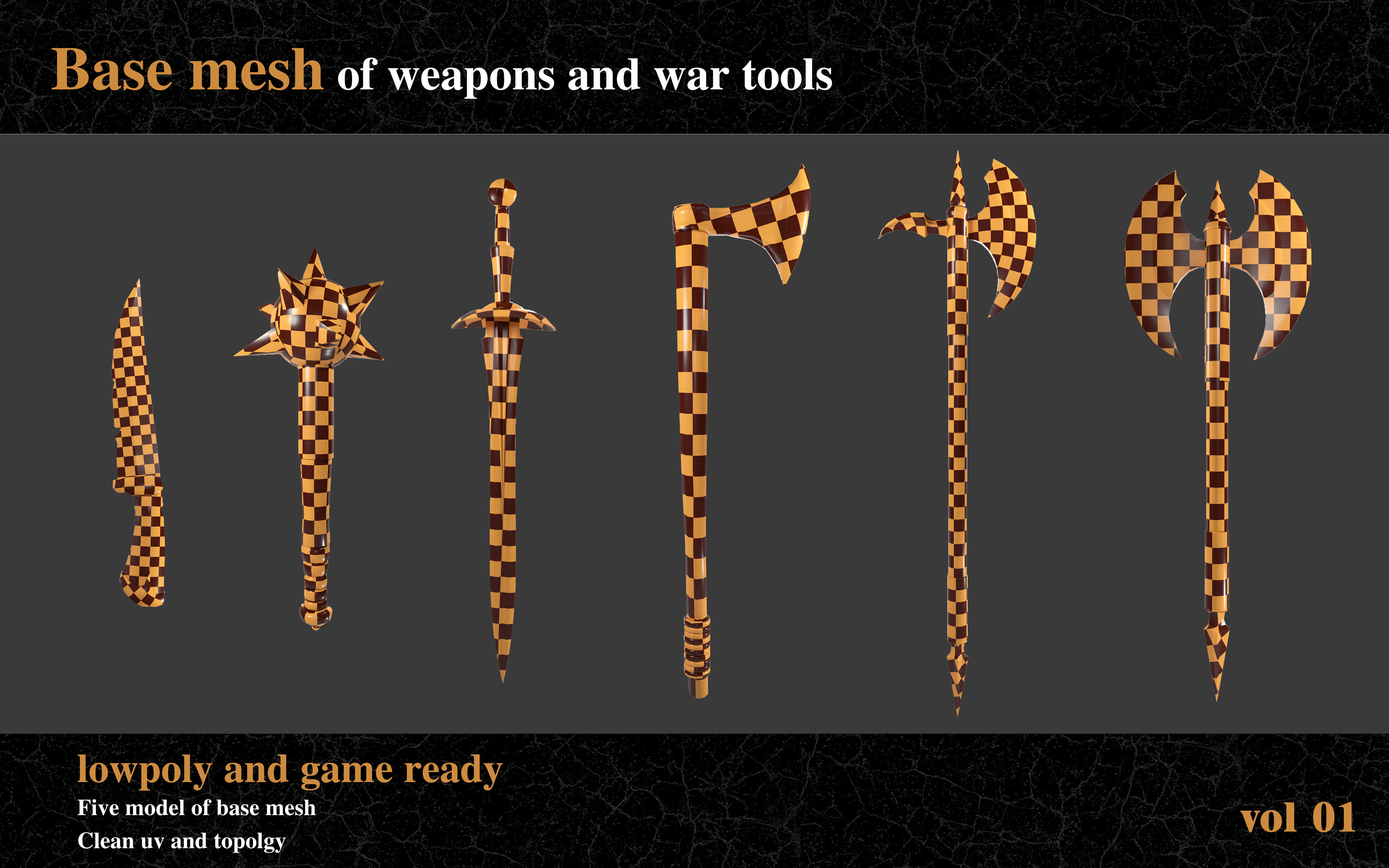 weapon of war Low-poly 3D model_2