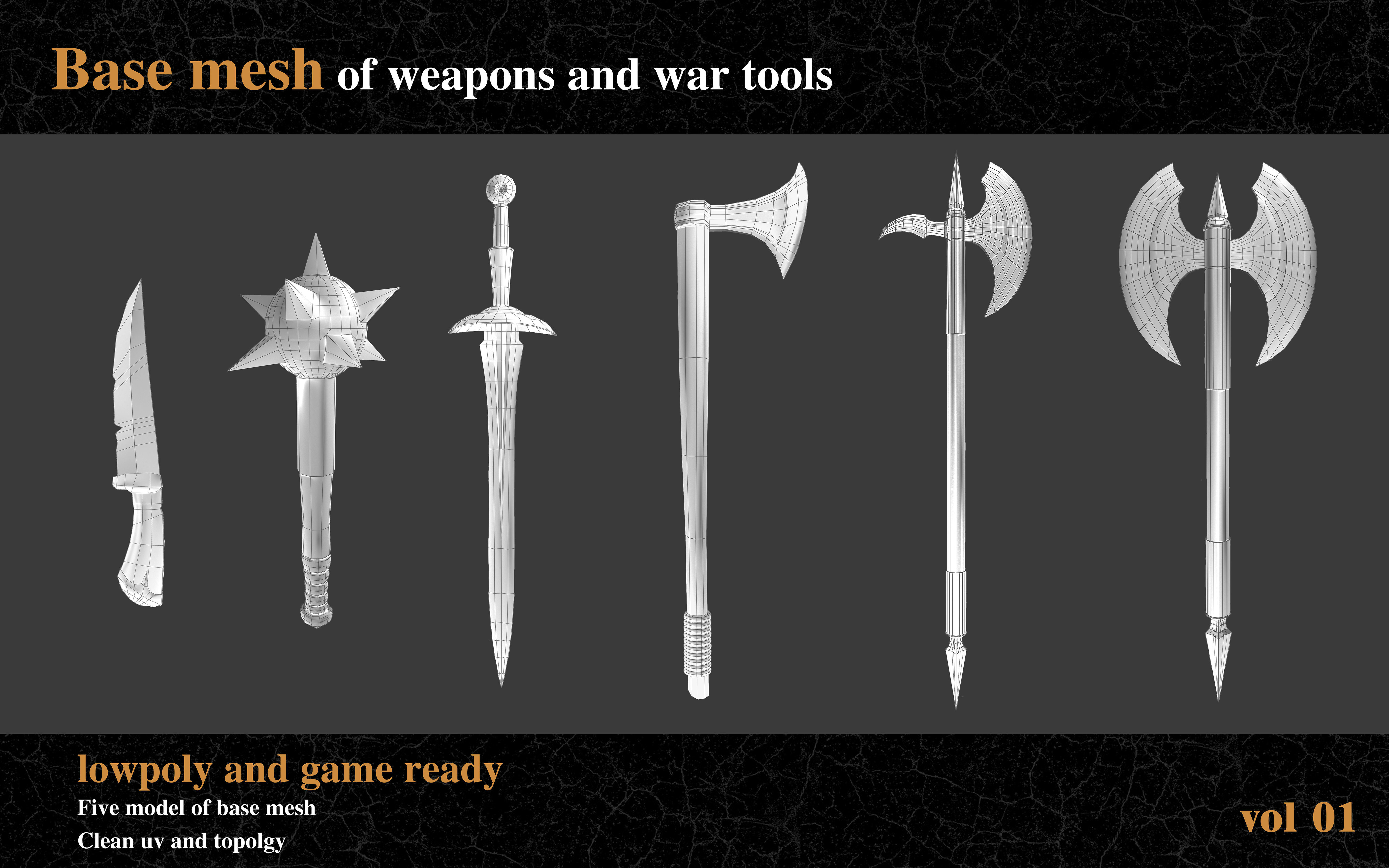 weapon of war Low-poly 3D model_3