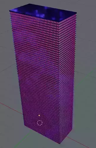 Tower 5 led screen in shape of cube