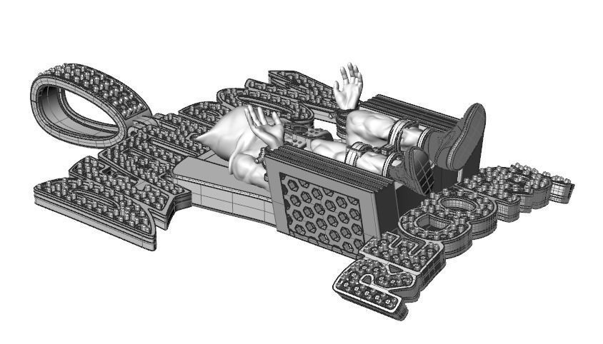 Death Row Records Pendant 3D print model_16