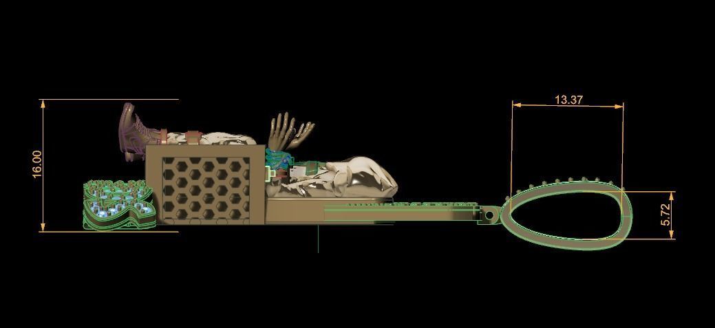 Death Row Records Pendant 3D print model_22