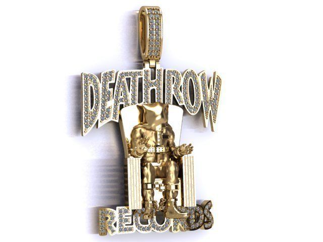 Death Row Records Pendant 3D print model_1
