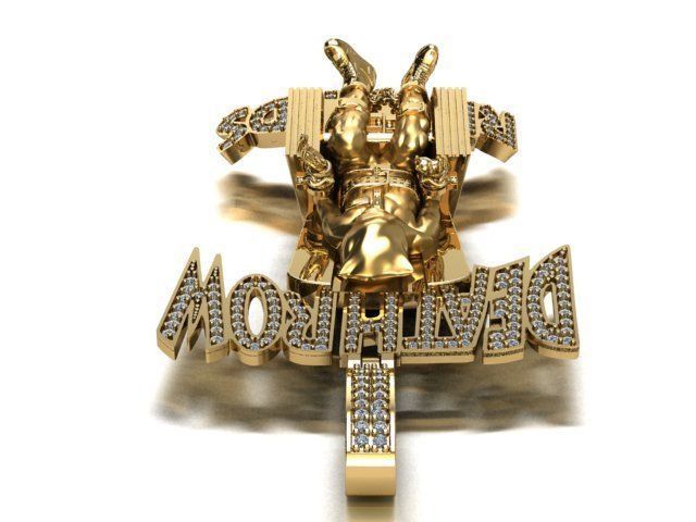 Death Row Records Pendant 3D print model_4