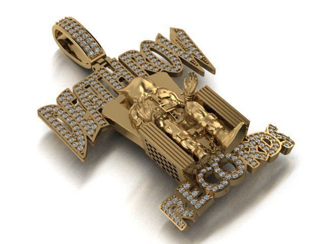 Death Row Records Pendant 3D print model_8