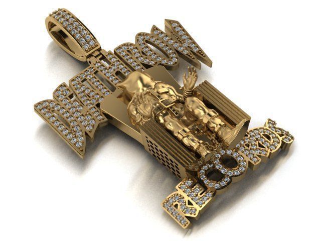 Death Row Records Pendant 3D print model_9
