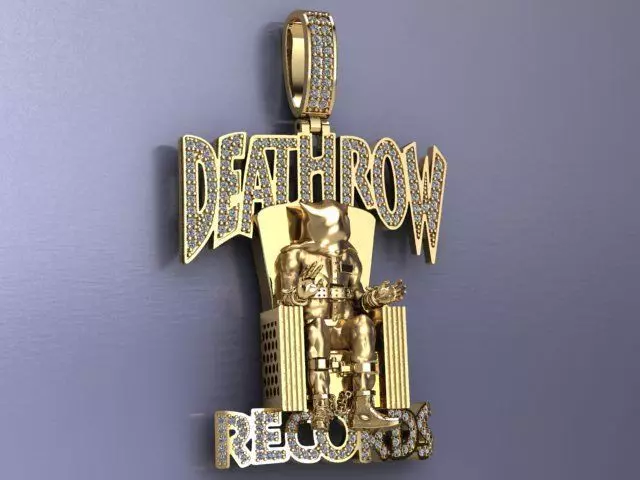 Death Row Records Pendant 3D print model_0