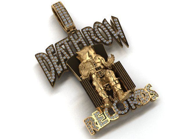 Death Row Records Pendant 3D print model_2