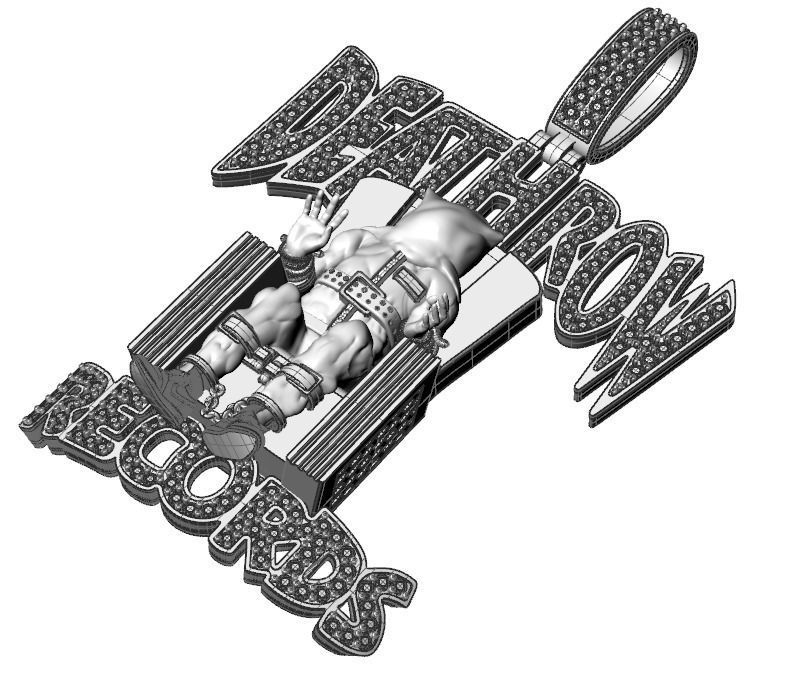 Death Row Records Pendant 3D print model_18