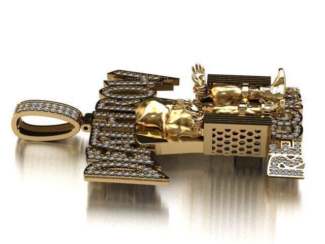Death Row Records Pendant 3D print model_3