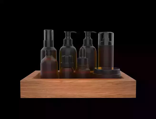 bottle cosmetics Low-poly 3D model