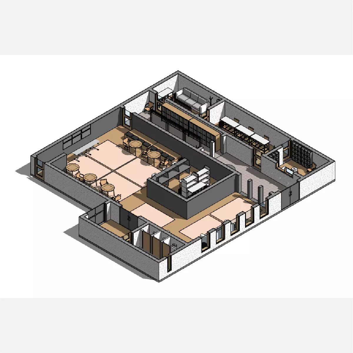 Night club - Revit 3D model