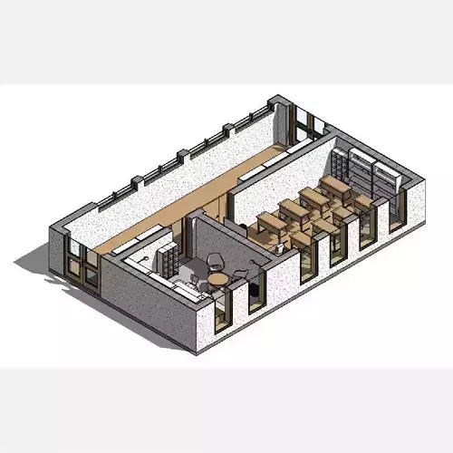 The audience or classroom - Revit 3D model