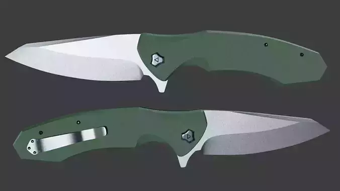 Khaki folding knife