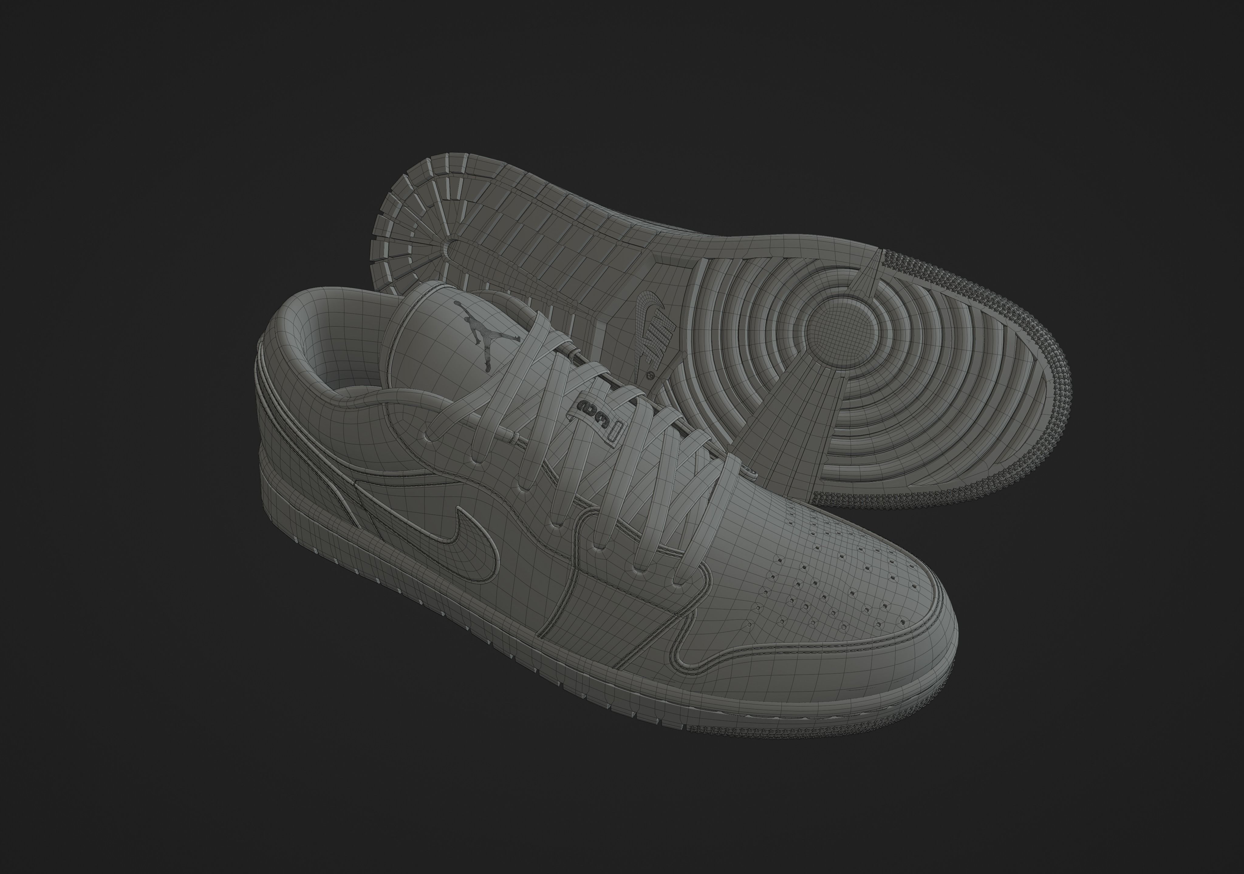 Air Jordan 1 Low 3D model_4