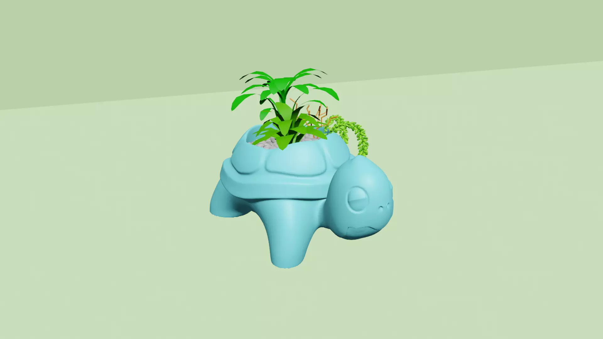 Turtle Back Vase - Cute Plant Pot - STL Printable 3D print model_0