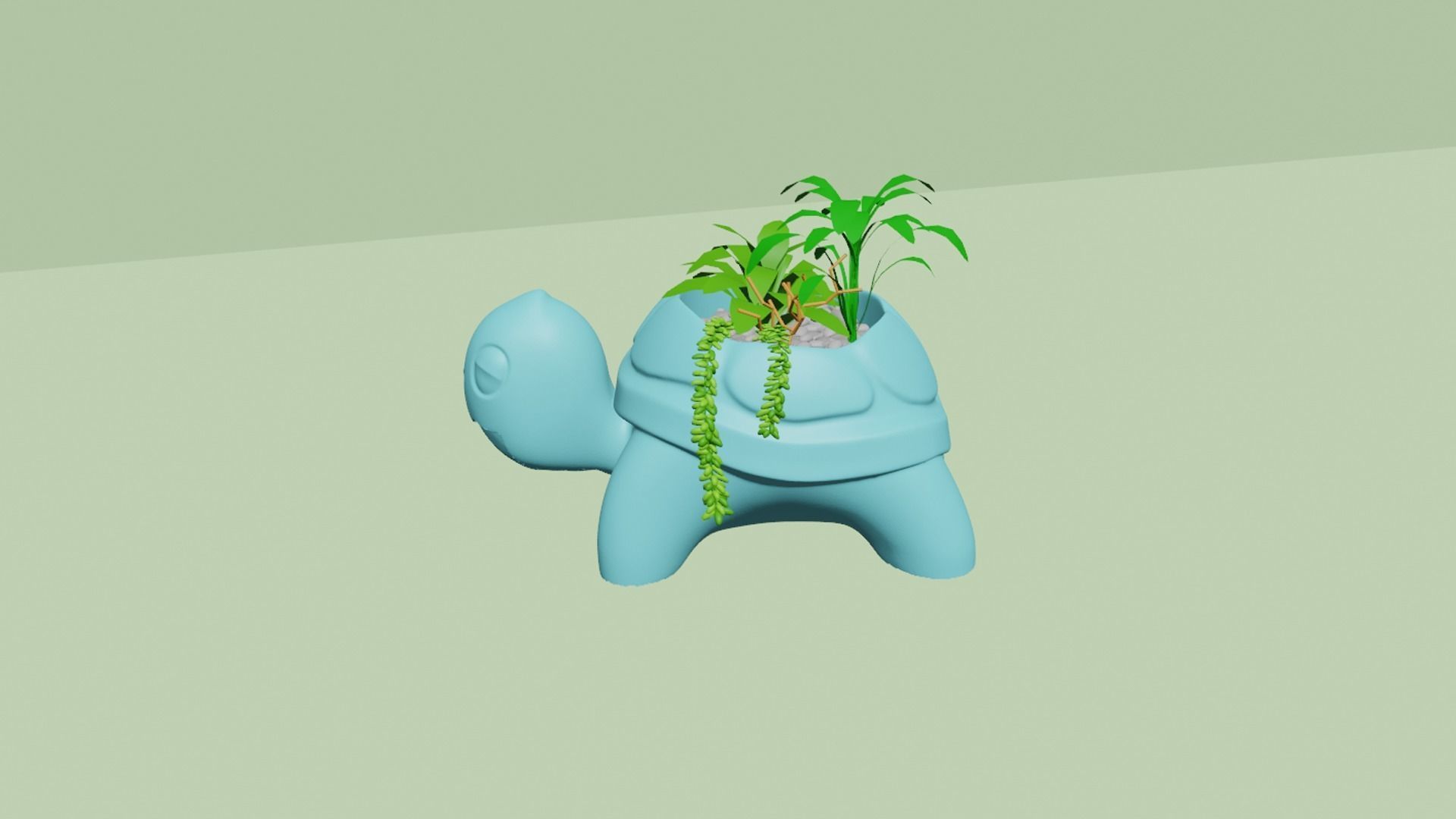 Turtle Back Vase - Cute Plant Pot - STL Printable 3D print model_14