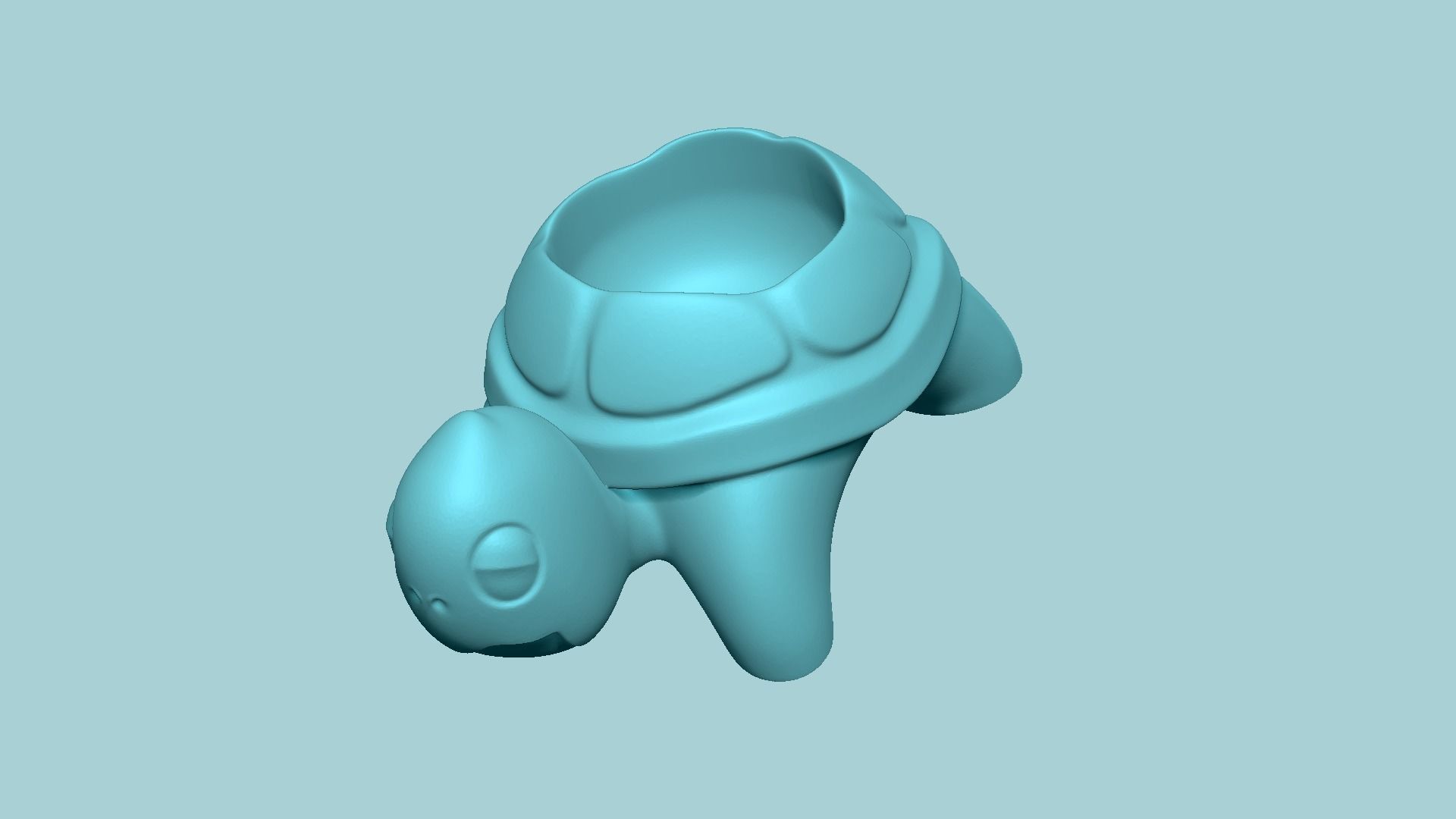 Turtle Back Vase - Cute Plant Pot - STL Printable 3D print model_5