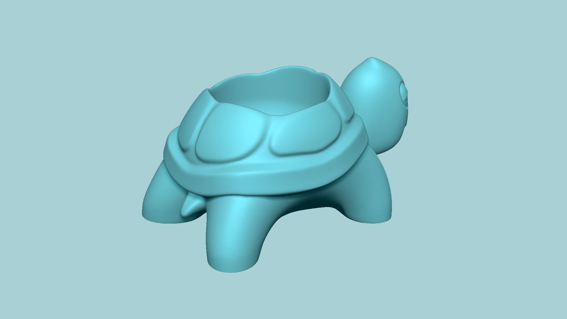 Turtle Back Vase - Cute Plant Pot - STL Printable 3D print model_4