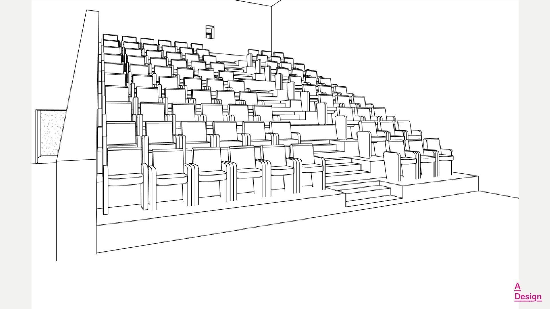 Cinema hall or movie theater  - Revit 3D model_10