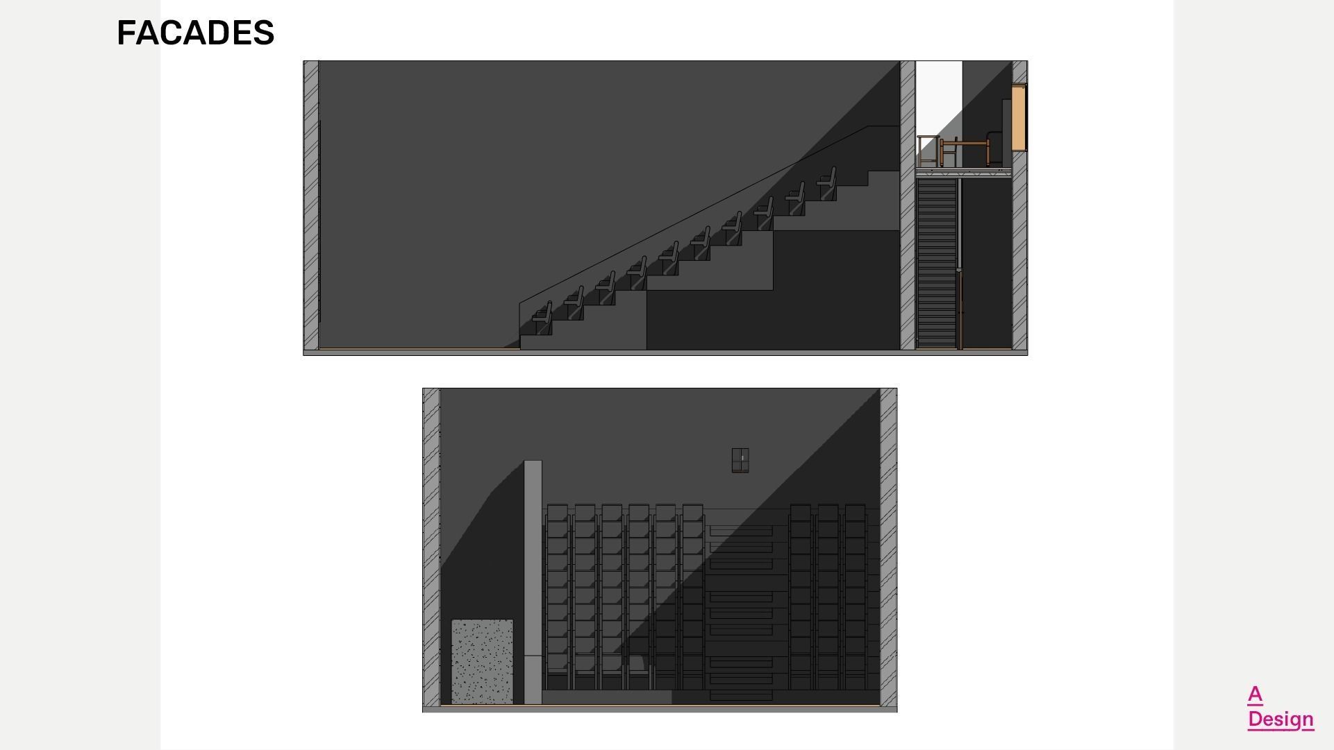 Cinema hall or movie theater  - Revit 3D model_5