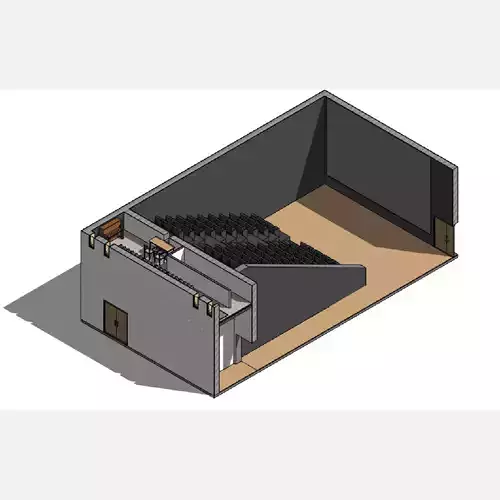 Cinema hall or movie theater  - Revit 3D model
