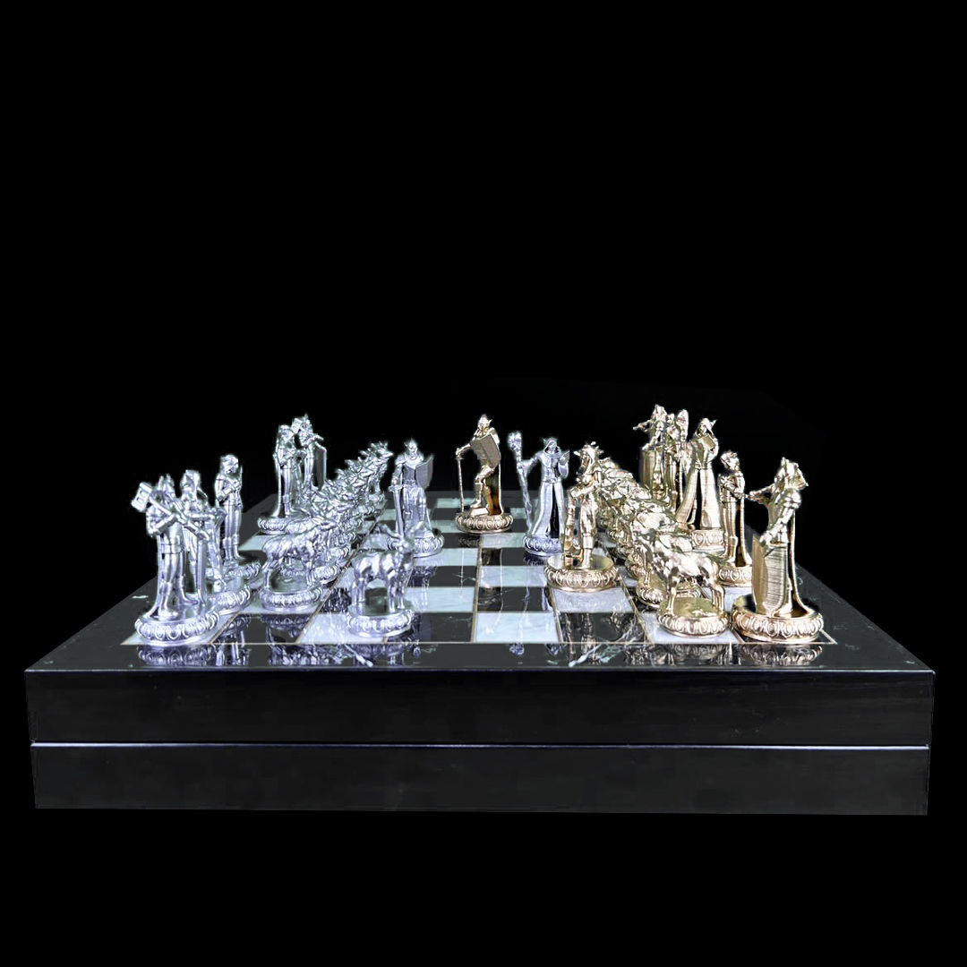 Elf Chess Set - 6 Different Elves Chess Pieces 3D print model_11