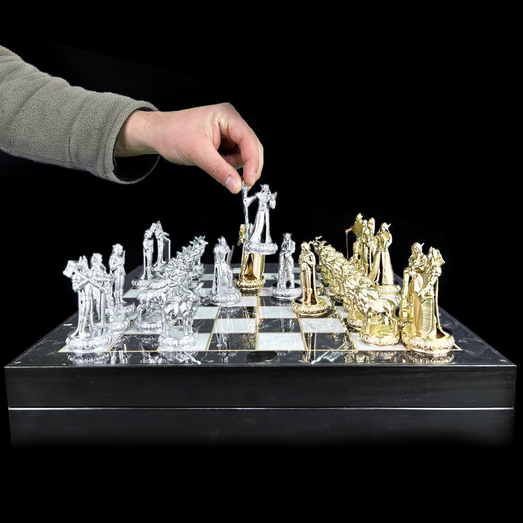 Elf Chess Set - 6 Different Elves Chess Pieces 3D print model_4