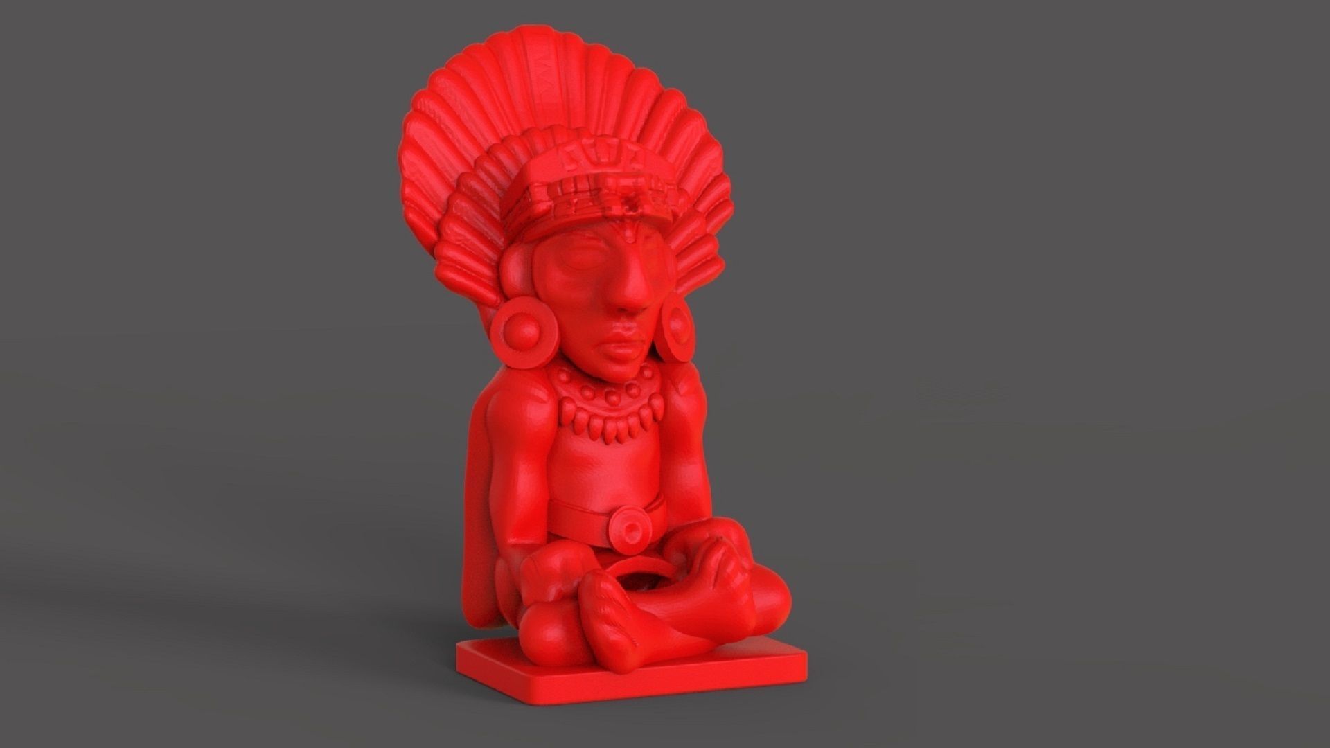 The Mayan Statue 3D print model_3