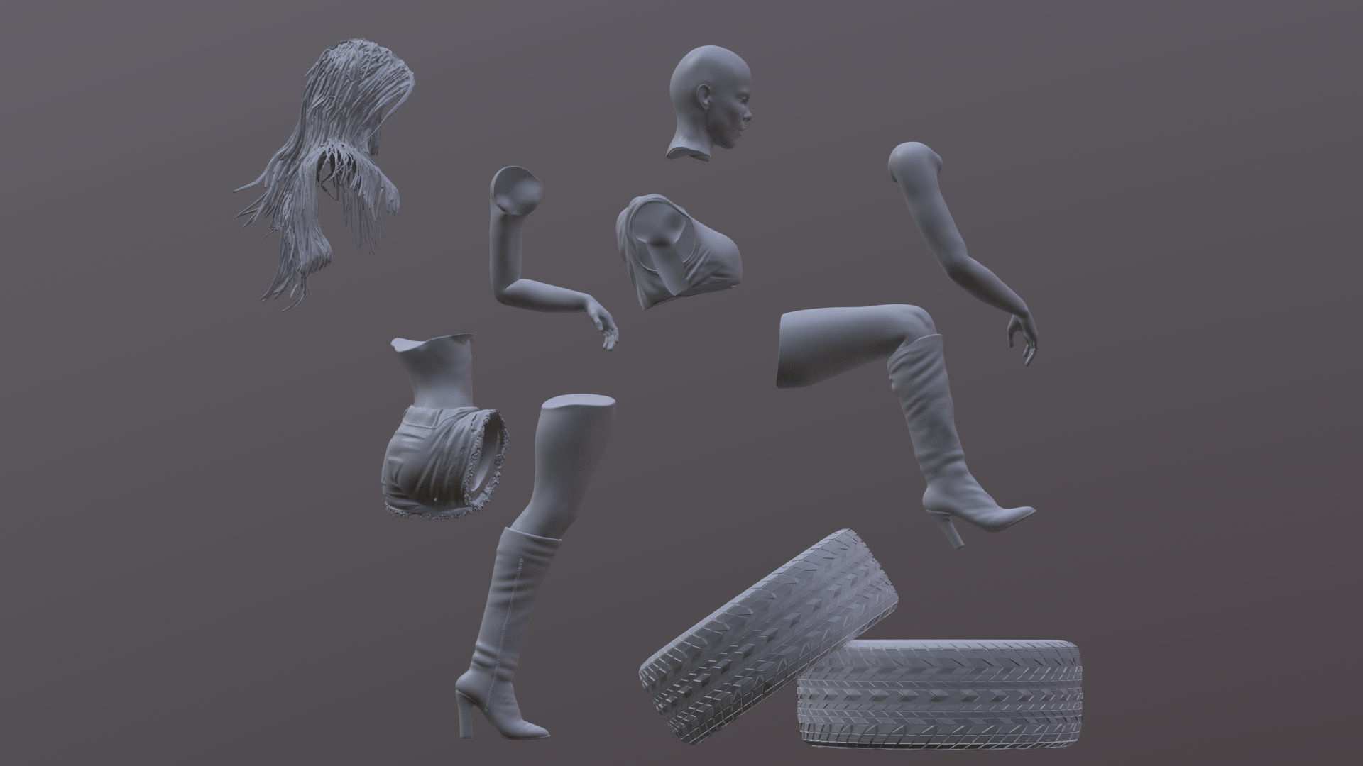 Lady car- Printable 3D print model_2