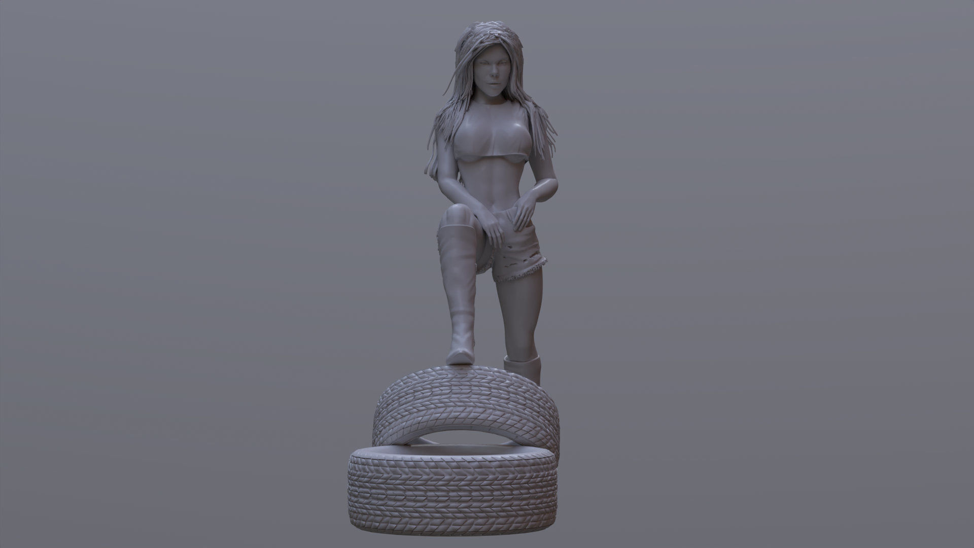 Lady car- Printable 3D print model_1