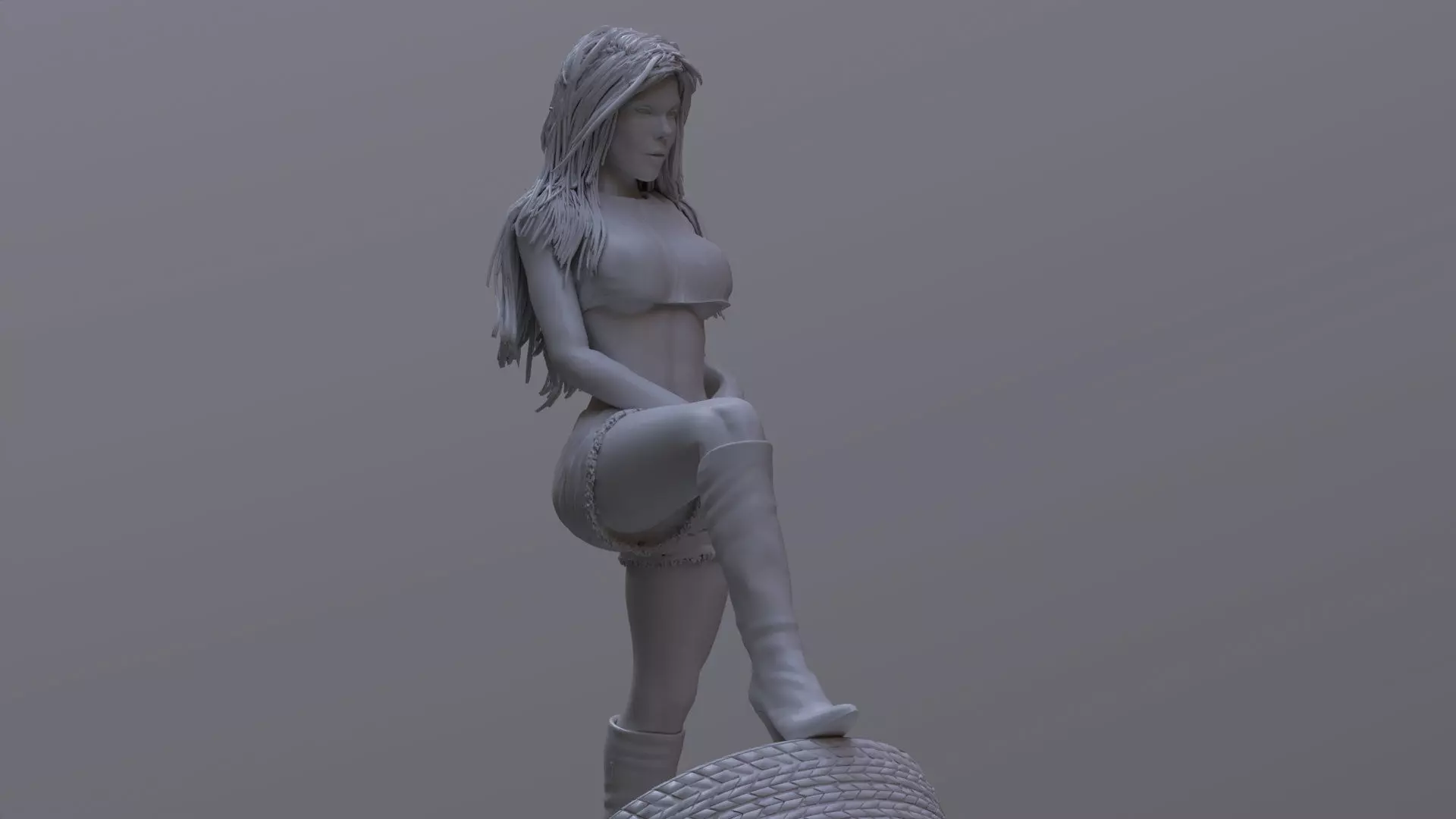 Lady car- Printable 3D print model_0